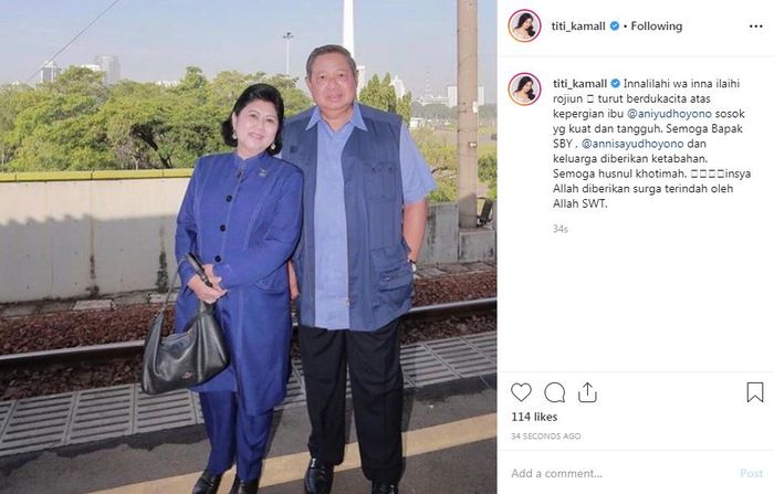 Sosok Ani Yudhoyono di Mata Titi Kamal