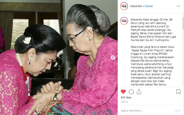 Ani Yudhoyono dan sang ibu, Sunarti Si Hadiyah.