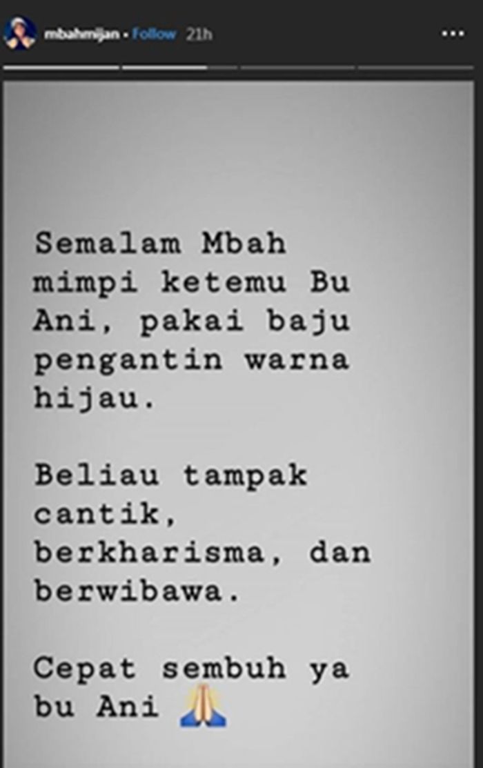 Instagram Story Mbah Mijan
