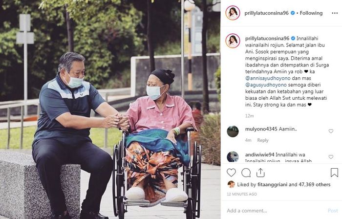 Sosok Ani Yudhoyono di Mata Prilli Latuconsina