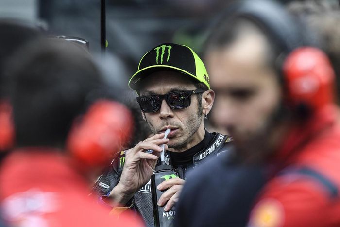 Valentino Rossi ketika menjalani sesi FP2 MotoGP Italia 2019.