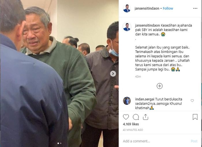 Jenazah Ani Yudhoyono Ditutup Kain, Tangis SBY Pecah Iringi Kepergian Sang Istri Tercinta