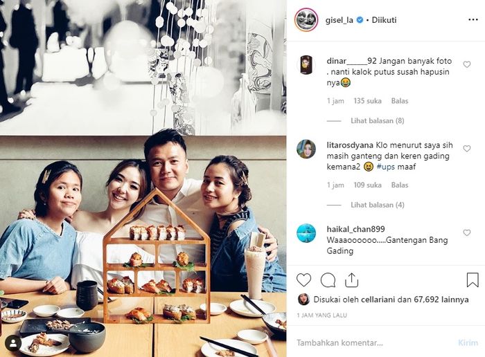 Kebersamaan Gisella Anastasia dan Wijaya Saputra