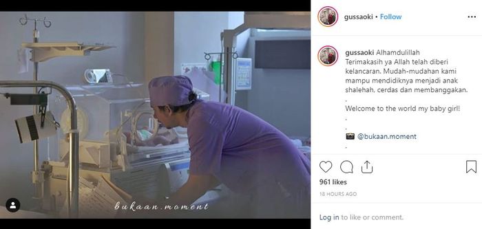 Gusaoki menyambut putri pertamanya