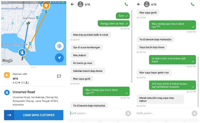 Seorang driver ojol emosi ketika menerima pesanan aneh yang memintanya menjemput di Nusakambangan.