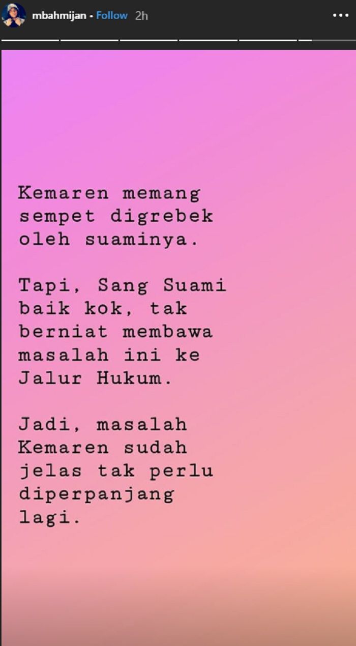 unggahan Mbah Mijan disinyalir menyinggung Ifan Seventeen dan perempuan yang ada dalam video penggerebekan