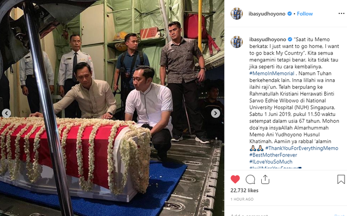 Agus Harimurti dan Ibas Yudhoyono setia dampingi sang ibu