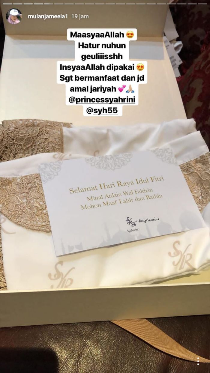 Unggahan Mulan Jameela di malam Idul Fitri 2019 (4/62019)