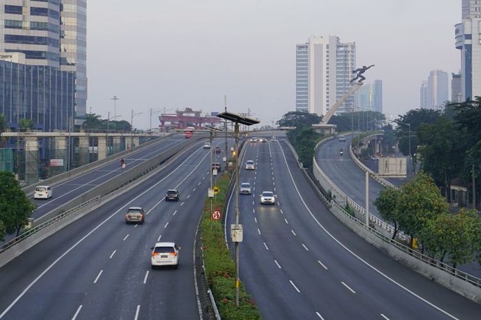 Jalanan Jakarta saat Idul Fitri