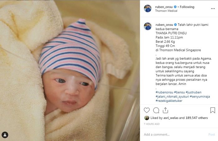 Setelah Rayakan Hari Ulang Tahun Thalia Ternyata Sarwendah Melahirkan Putri Keduanya Selamat Semua Halaman Nakita