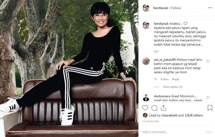 Herdiana mendukung Cinta Laura