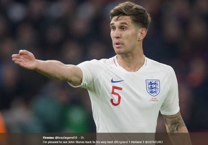 Bek tengah tim nasional Inggris, John Stones