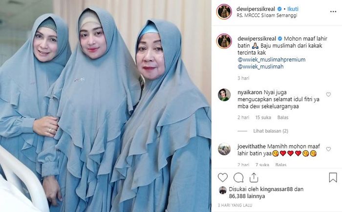 Ayah Dewi Perssik sakit sehingga harus lebaran di rumah sakit