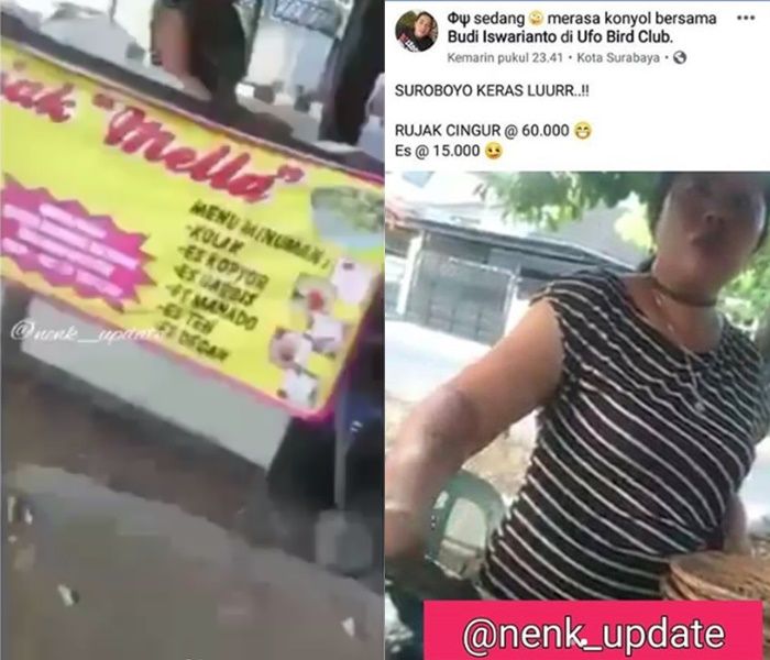 Viral Rujak Cingur Kaki Lima Seporsi 60 Ribu di Surabaya