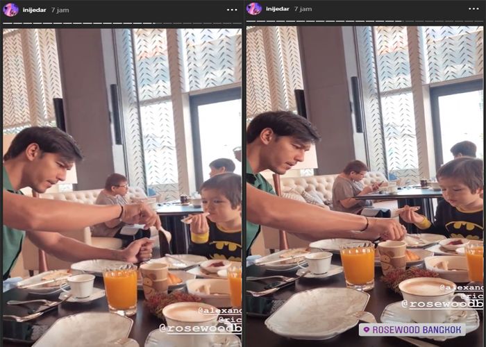Perhatiannya Richar Kyle saat sarapan bersama EL Barack