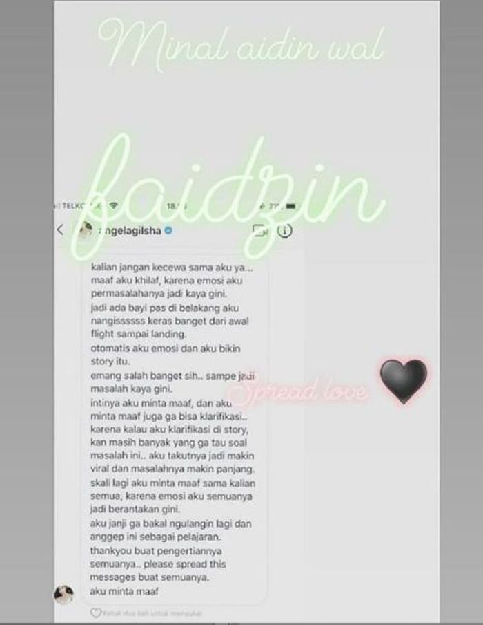 
Angela Gilsha tuai kritik setelah bandingkan bayi dengan hewan (Instagram/igtainmentt)