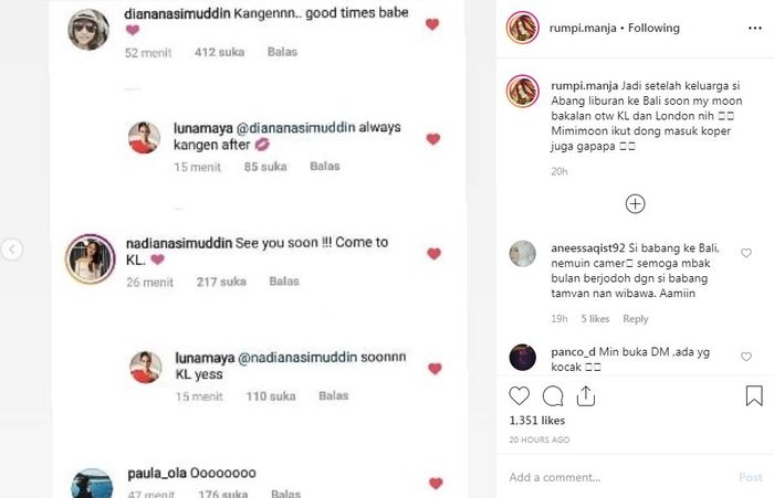 Interaksi Luna Maya dan adik Faisal Nasimuddin