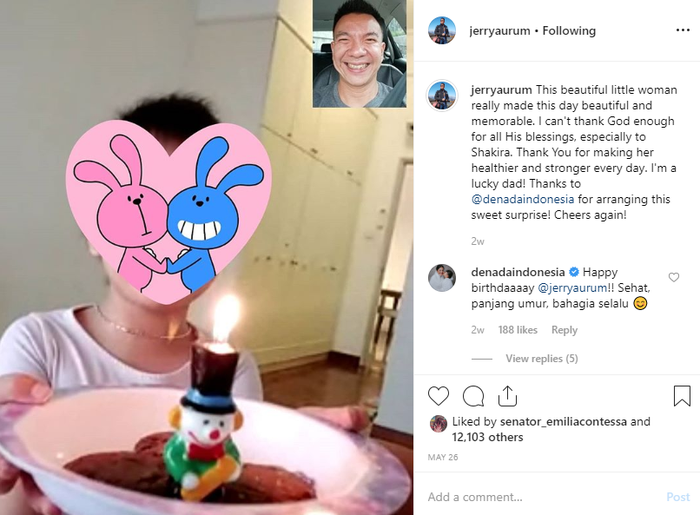 Kejutan Shakira untuk Jerry Aurum