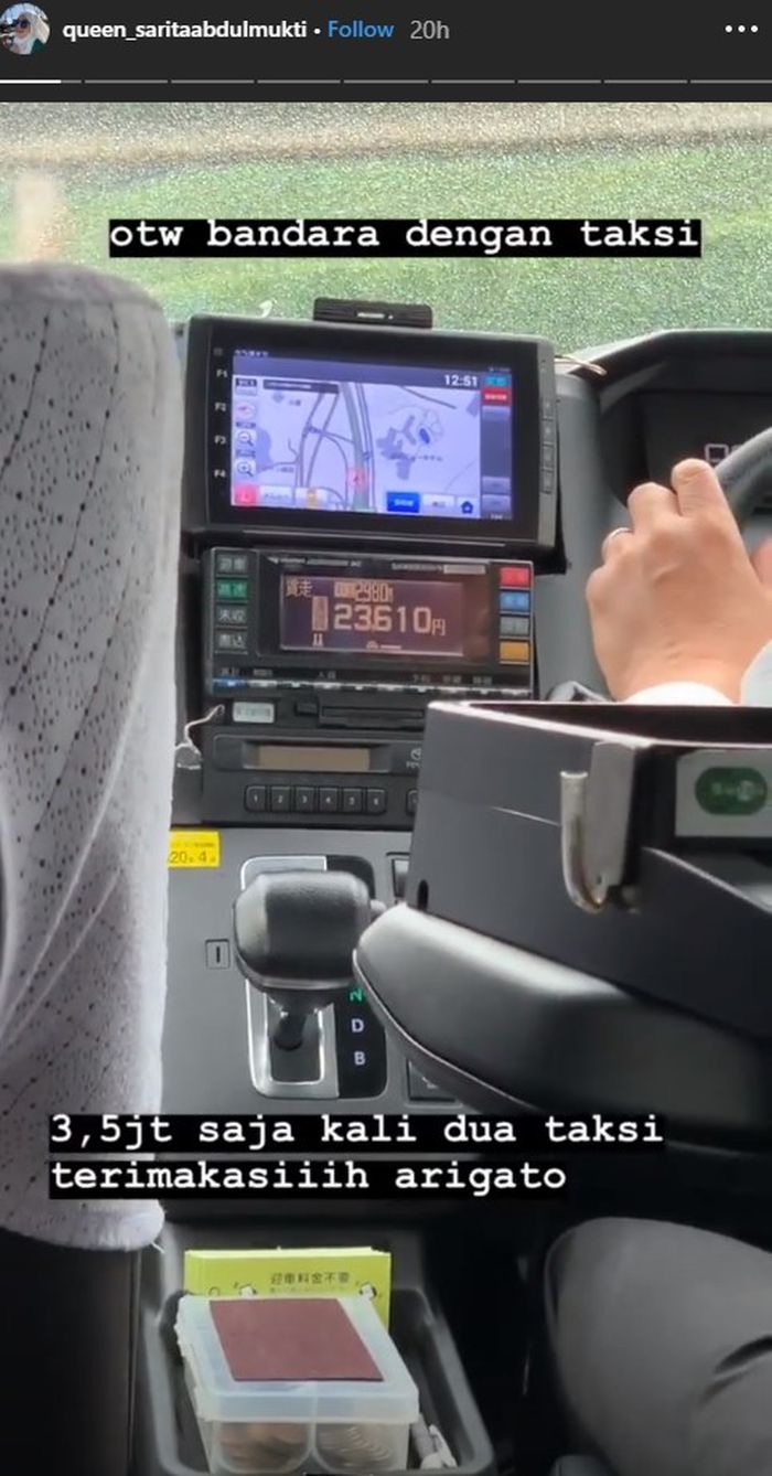Sarita harus bayar taksi sampai 3,5 juta