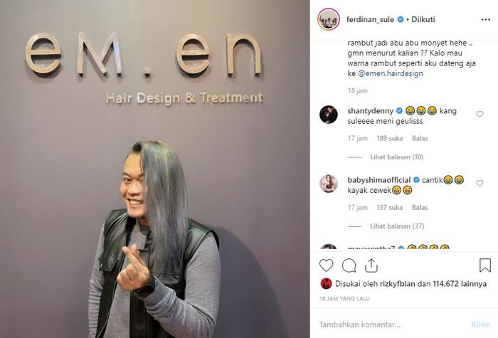 Sule Mengganti Warna Rambutnya