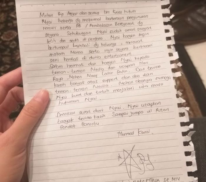 Surat dari Roro Fitria