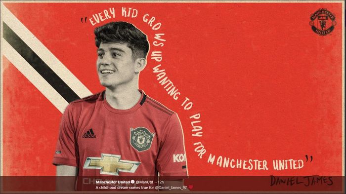 Gelandang baru Manchester United, Daniel James.