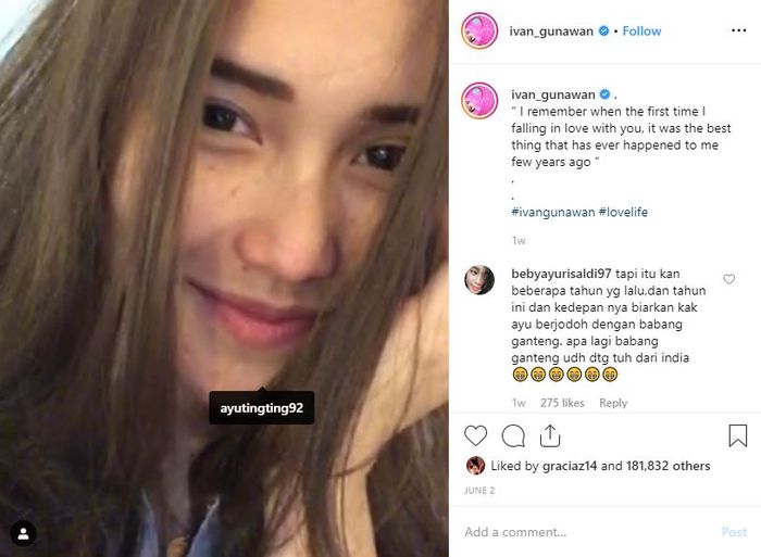 Ivan Gunawan nyatakan cinta pada Ayu Ting Ting.