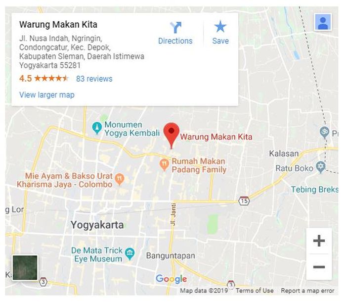 Peta Warung Makan Kita
