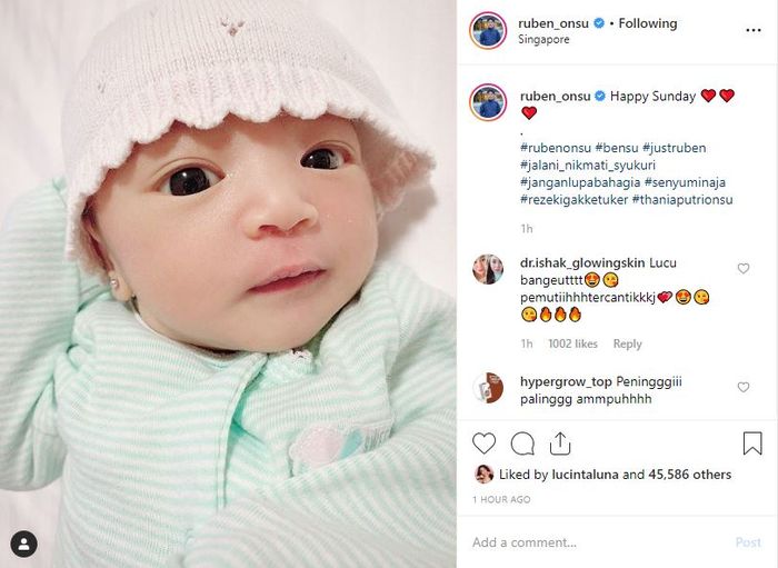 Mata cantik Thania Putri Onsu dinilai mirip boneka hidup.