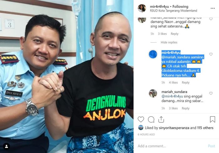Blasan istri Agung Hercules terrkait pertanyaan netizen tentang penyakit sang suami
