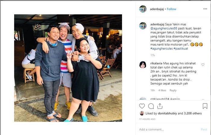 Agung Hercules Saat Mulai Sakit
