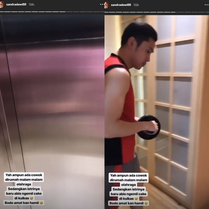 Suami Sandra Dewi olahraga malam hari