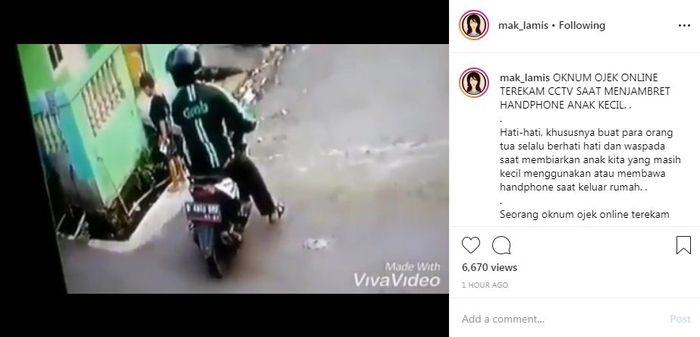 Penjabretan oknum ojol
