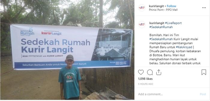 Pembangunan rumah baru untuk Kakek Arsyad