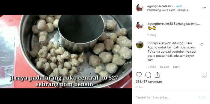Unggahan Agung Hercules.