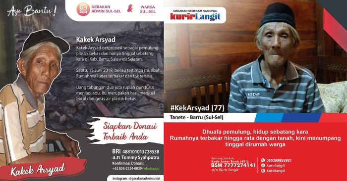 Donasi untuk Kakek Arsyad