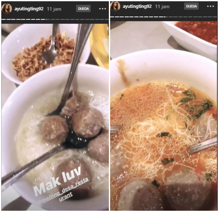 Jauh-jauh ke Belanda, Ayu Ting Ting tetap pilih makan bakso.