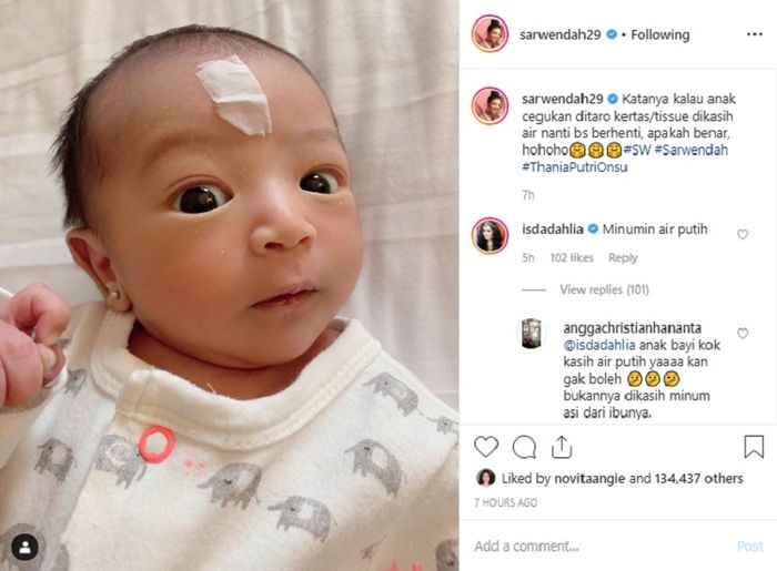 Foto anak Sarwendah