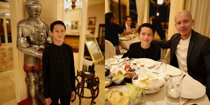 Olivier bersama Pierre Roland makan malam bersama