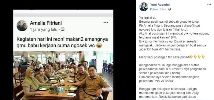 Nasib Terkini Amelia Fitriani, PNS dengan Status Hina 