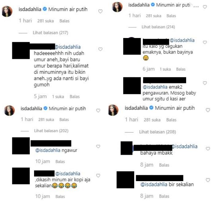 Reaksi publik terhadap saran yang diberikan Iis Dahlia kepada Sarwendah.