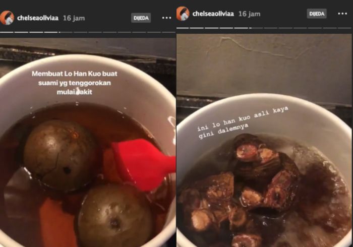 Chelsea membuat ramuan buah lo han guo