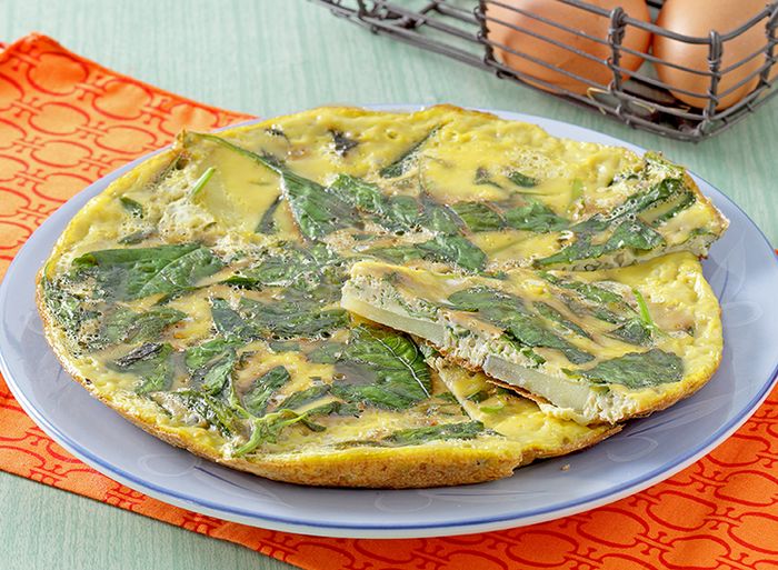 Omelet Bayam Kentang