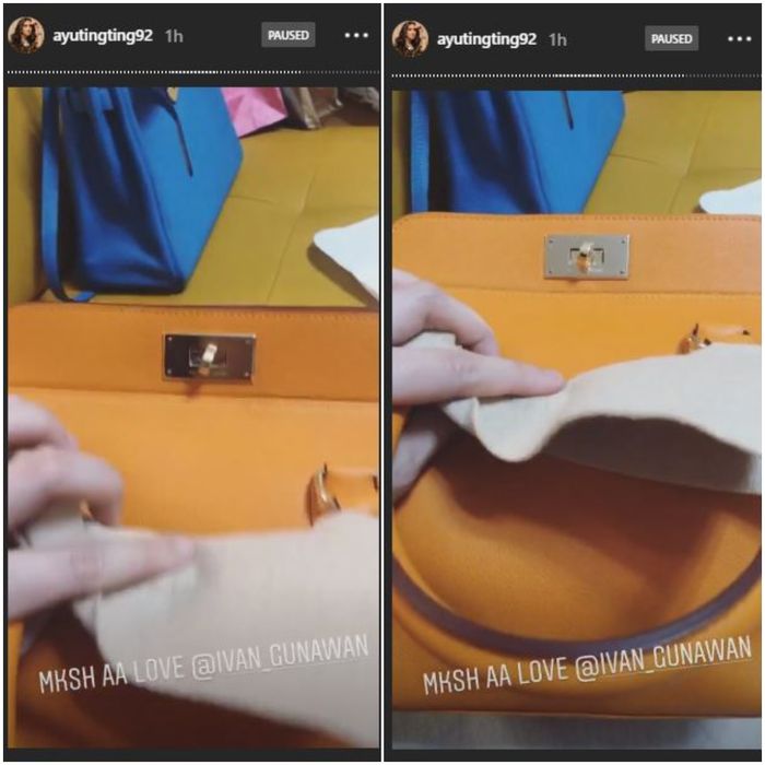 Ayu Ting Ting memamerkan kado spesial dari Ivan Gunawan. (instagram.com/ayutingting92)