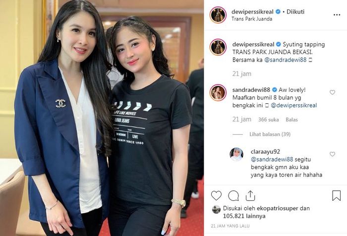 Sandra Dewi mengaku tubuhnya membengkak di usia kehamilan 8 bulan