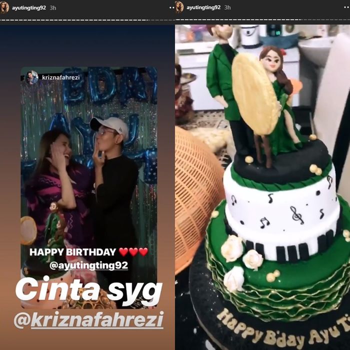 Ayu Ting Ting Dapat Kejutan Ultah, Warganet Salah Fokus dengan Karakternya & Pria Berjenggot di Atas Kue, Siapa?
