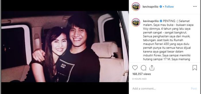 Momen lawas Kevin Aprilio dan Vicy Melanie