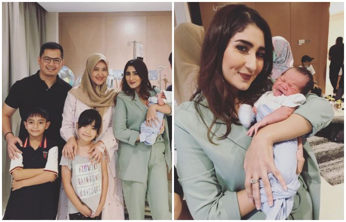 Potret bahagia Tania Nadira saat menjenguk Tommy Kurniawan dan istri