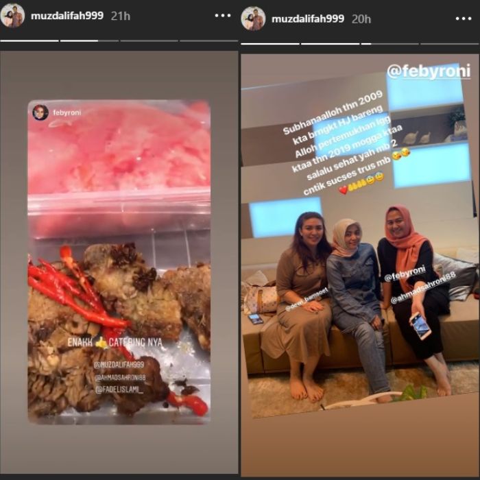 Muzdalifah temui salah satu pelanggan kateringnya 