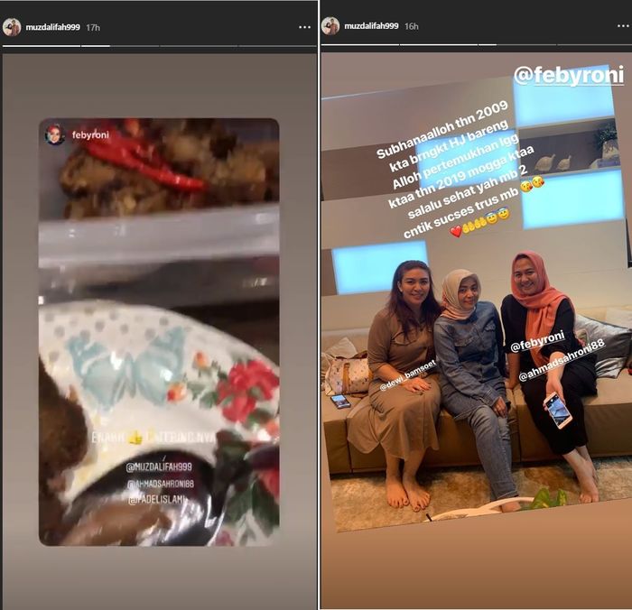 Pujian dari rekan sesama sosialita untuk katering Muzdalifah